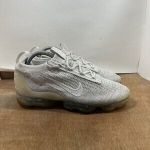 Nike Air Vapormax 2021 FlyKnit Women Size 9.5 Oatmeal Beige Running Shoes
